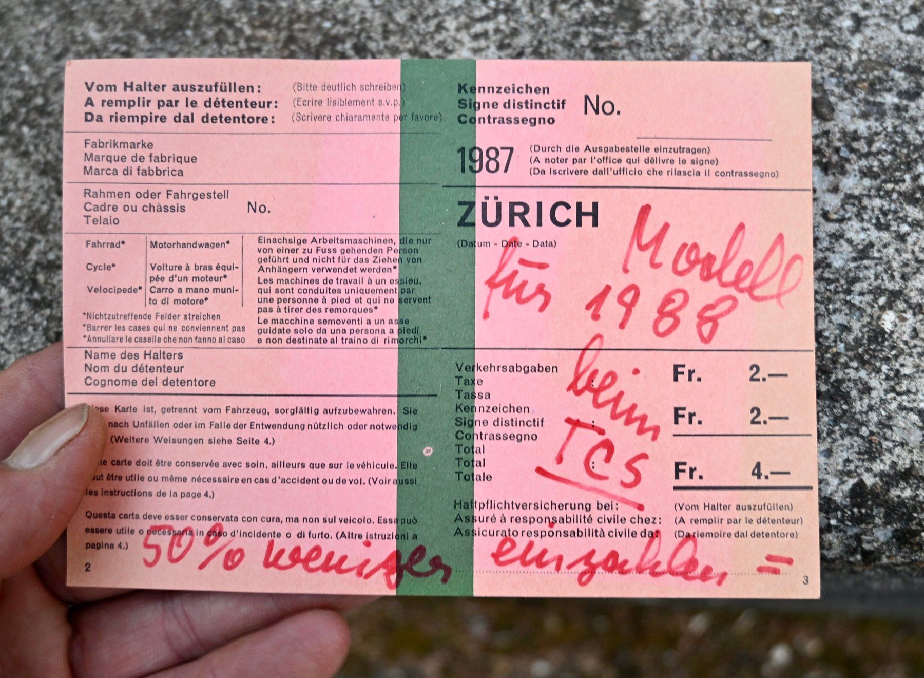 Insegne: Schweizer Veloausweise ZH 1985 & 1987 – Usato da Pfaffhausen venduto da mono_rec 5