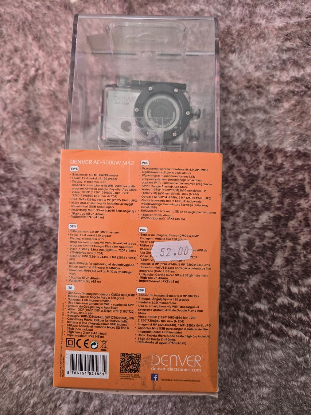 Denver Action Cam: Denver AC-5000W MK2 Full HD Action Camera – Nuovo (secondo la descrizione) da Bussigny venduto da Kfdlt 1