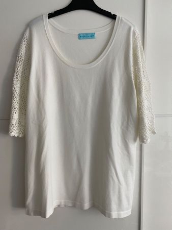 Pfeffinger Pullover mit Spitzenärmeln, Grösse 40/42
