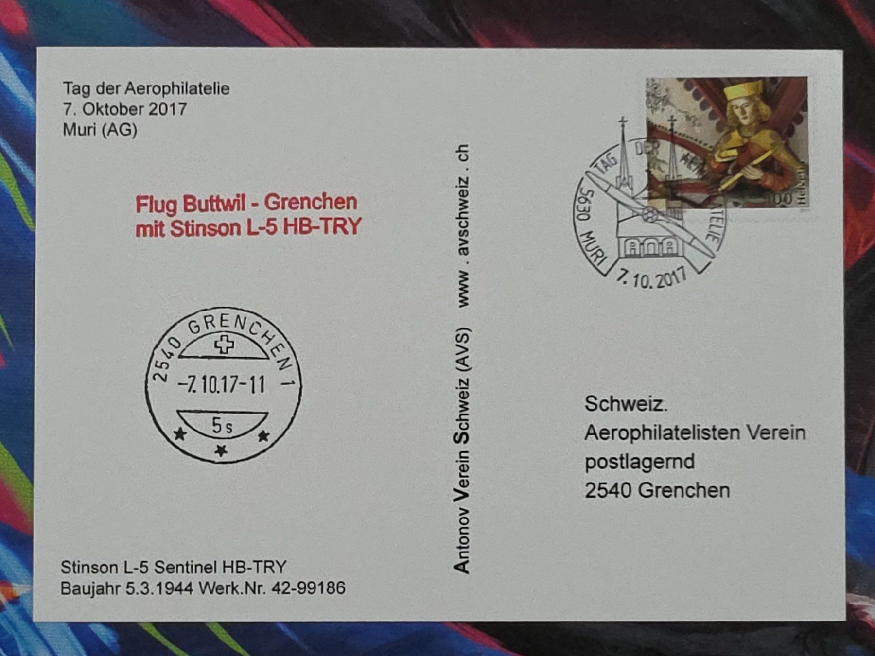 Ansichtskarten: CL26 Carte Postale + Timbre Suisse 2017 – Gebraucht aus Cousset von Patrick_Collections 1