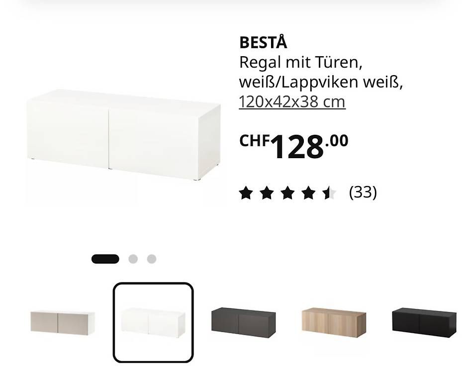 Cassettiere: Ikea Besta Möbel weiss – Usato da Zürich venduto da Marti97 4