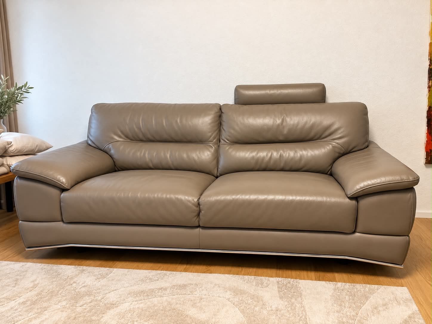 Conforama Divani: Set 2 Echtleder Sofa in Beige – Usato da Gossau SG venduto da nen_8tj8 1