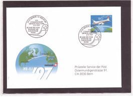 1997 FDC Genf-New York Sonderflug aus ABO wie Neu