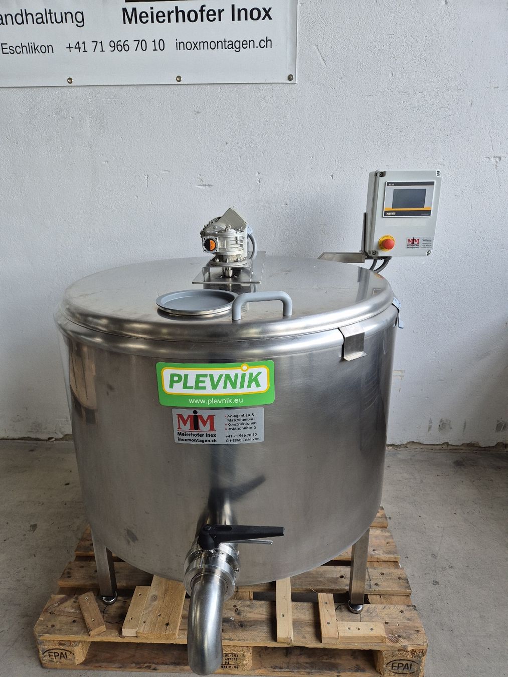 Alle Maschinen: Plevnik Pasteur 300 Liter – Gebraucht aus Eschlikon TG von Meierhofer-Inox