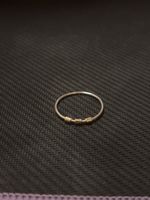 Elegante Damen 800 Silberring mit goldenen Details, neu!