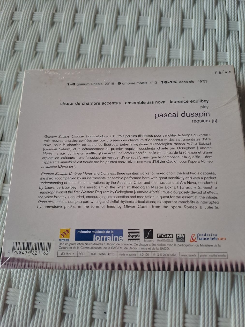 CD: CD pascal dusapim "requiem" Telerama (neu , originalverpackt – Nuovo e nell'imballaggio originale da Uetendorf venduto da Essiggurken 1