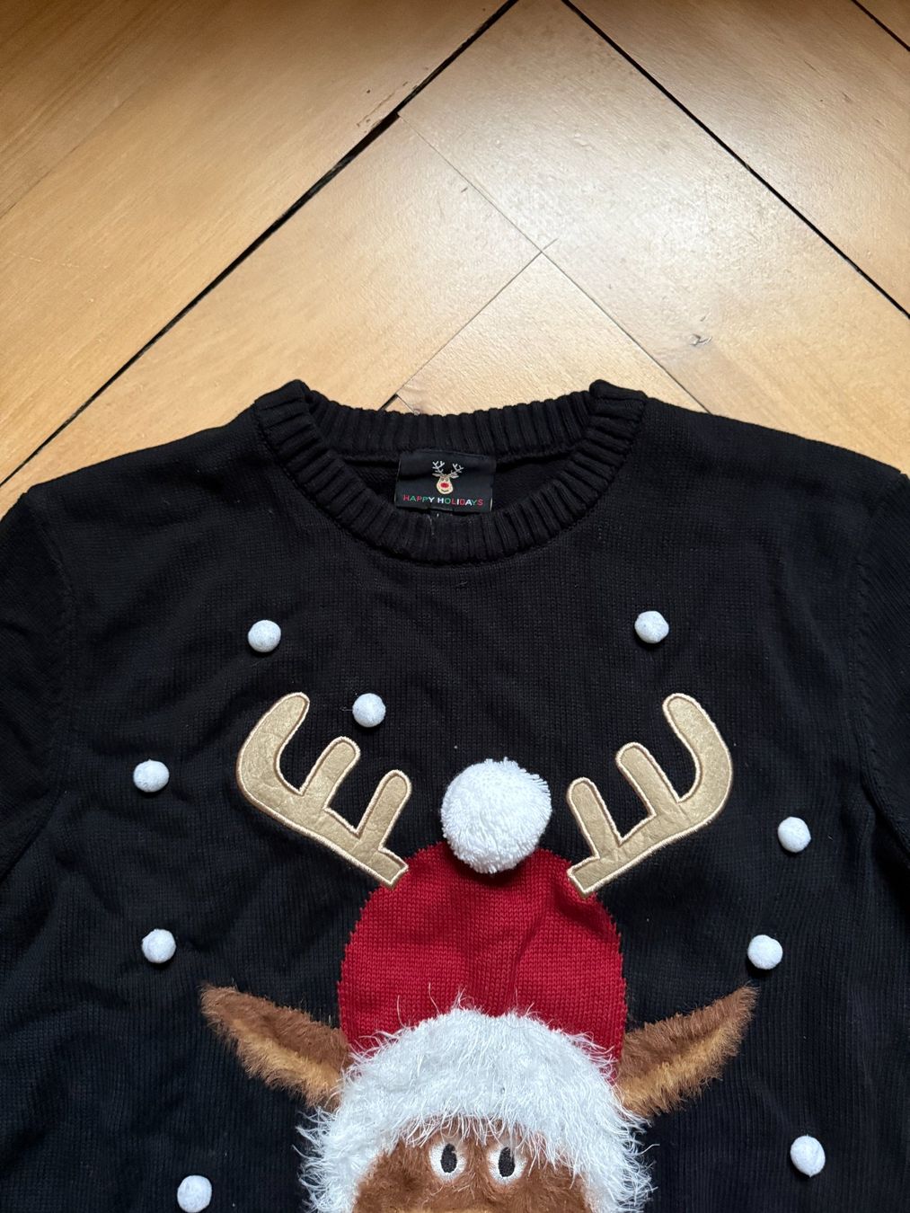 Pulls & Sweat-shirts: Weihnachtspullover schwarz mit Elch L – D'occasion à Zürich par Diazaio 1