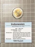 1000 Rupiah Indonesien 1996 Bimetall Blister Beschrieb neu