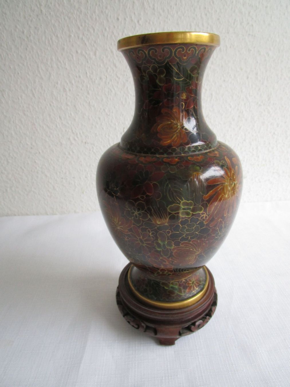 Vasi & Recipienti: Chinesische Cloisonnée Vase mit Sockel – Usato da Binningen venduto da Oldfashion 3