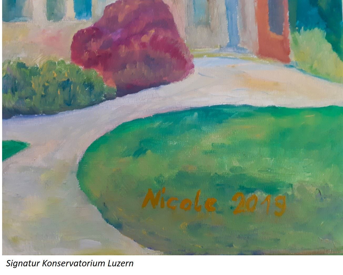 Dipinti: Konservatorium Luzern, Öl auf Leinwand – Nuovo (secondo la descrizione) da Meggen venduto da Nica_Arts 1