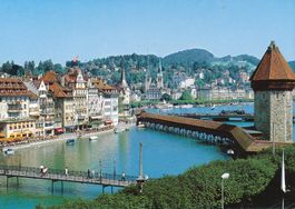 Kapellbrücke Luzern Spezialmarke und FDC ATM 9 Ansichtskarte
