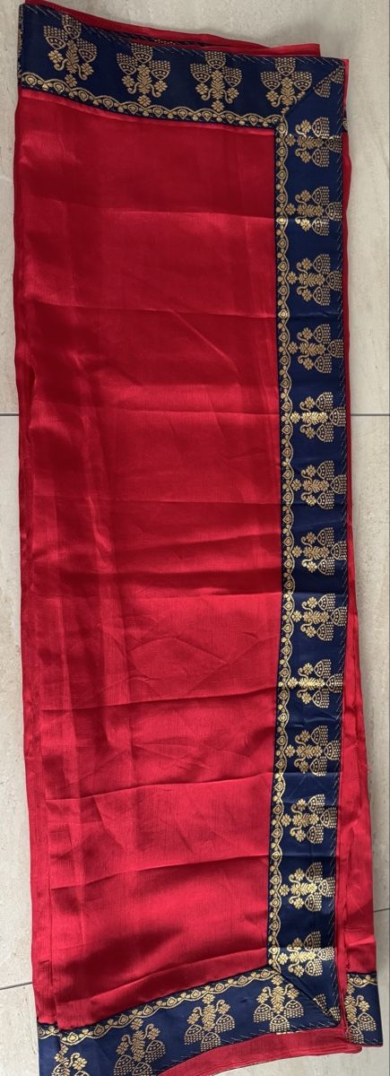 Kleider: Sari mit Bluse dunkelblau rot – Neu (gemäss Beschreibung) aus Wichtrach von Alyasahana 5