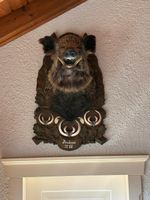 Wildschweinkopf und Trophäen Jagd Dekoration