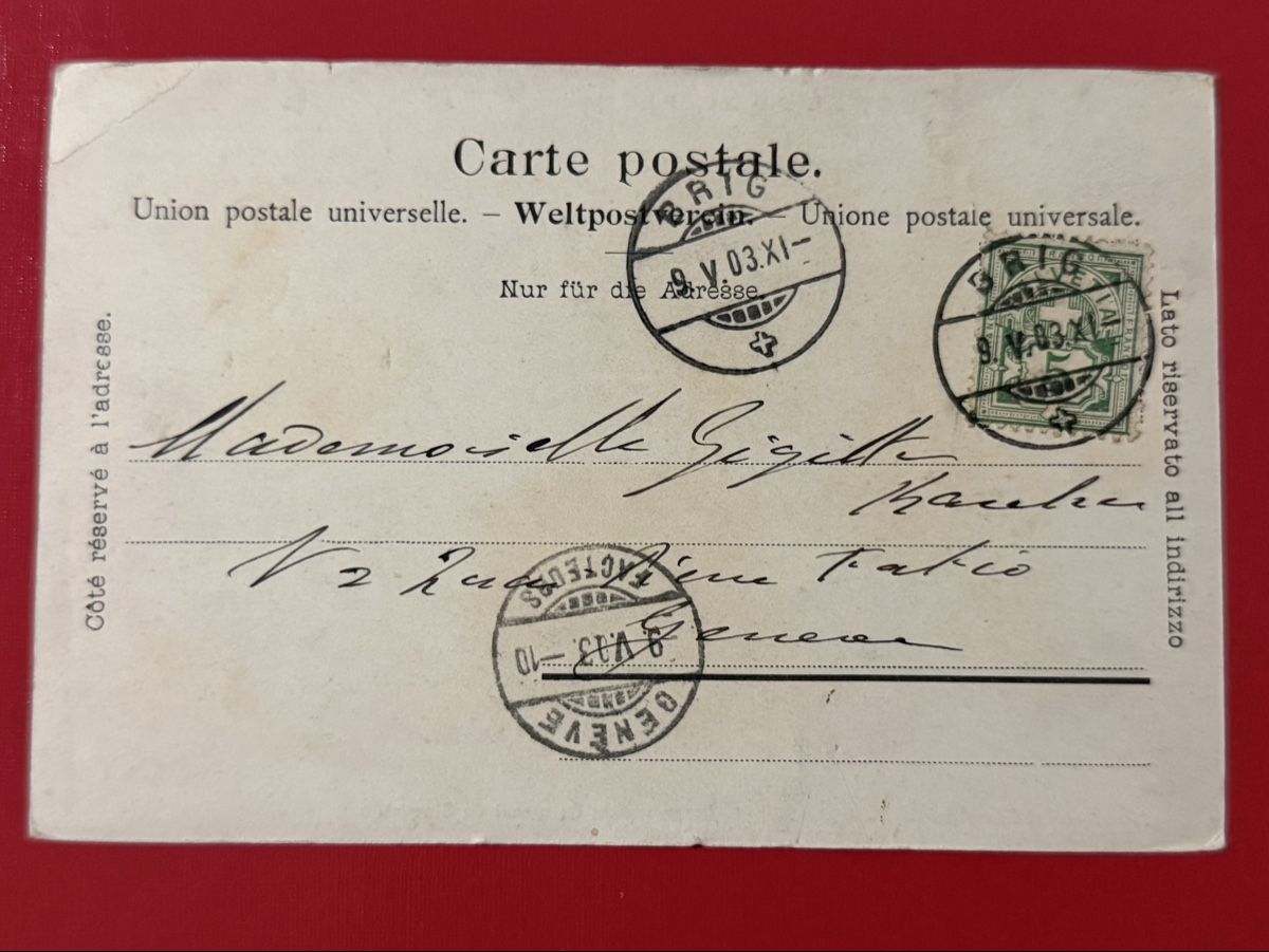 Cartoline postali: Carte postale tunnel du Simplon 1903 – Usato da Petit-Lancy venduto da Solcarm 3