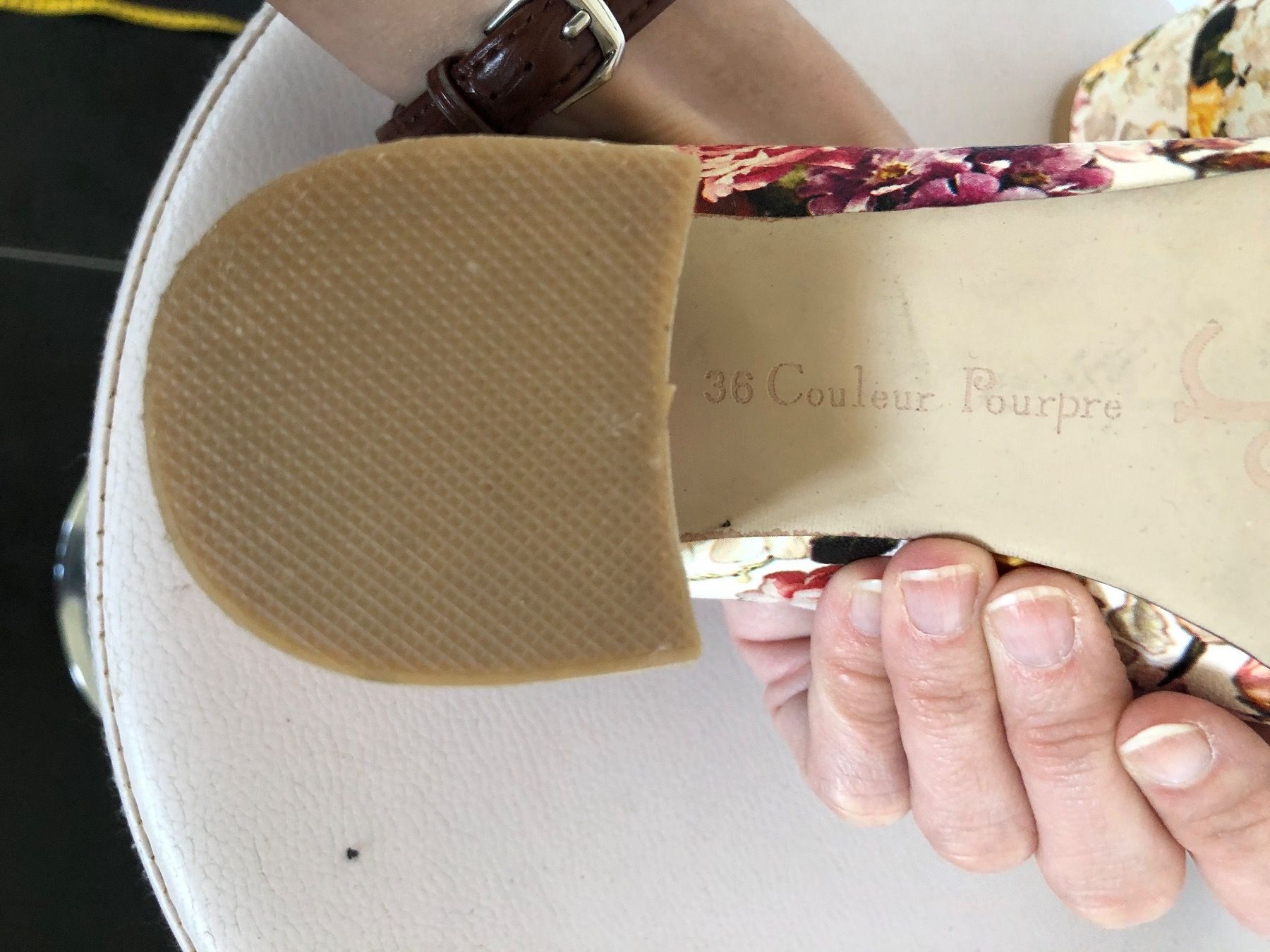 Damenschuhe: Escarpins fleuris Couleur Pourpre taille 36 comme neufs – Neu (gemäss Beschreibung) aus Coppet von Vanessamode 7
