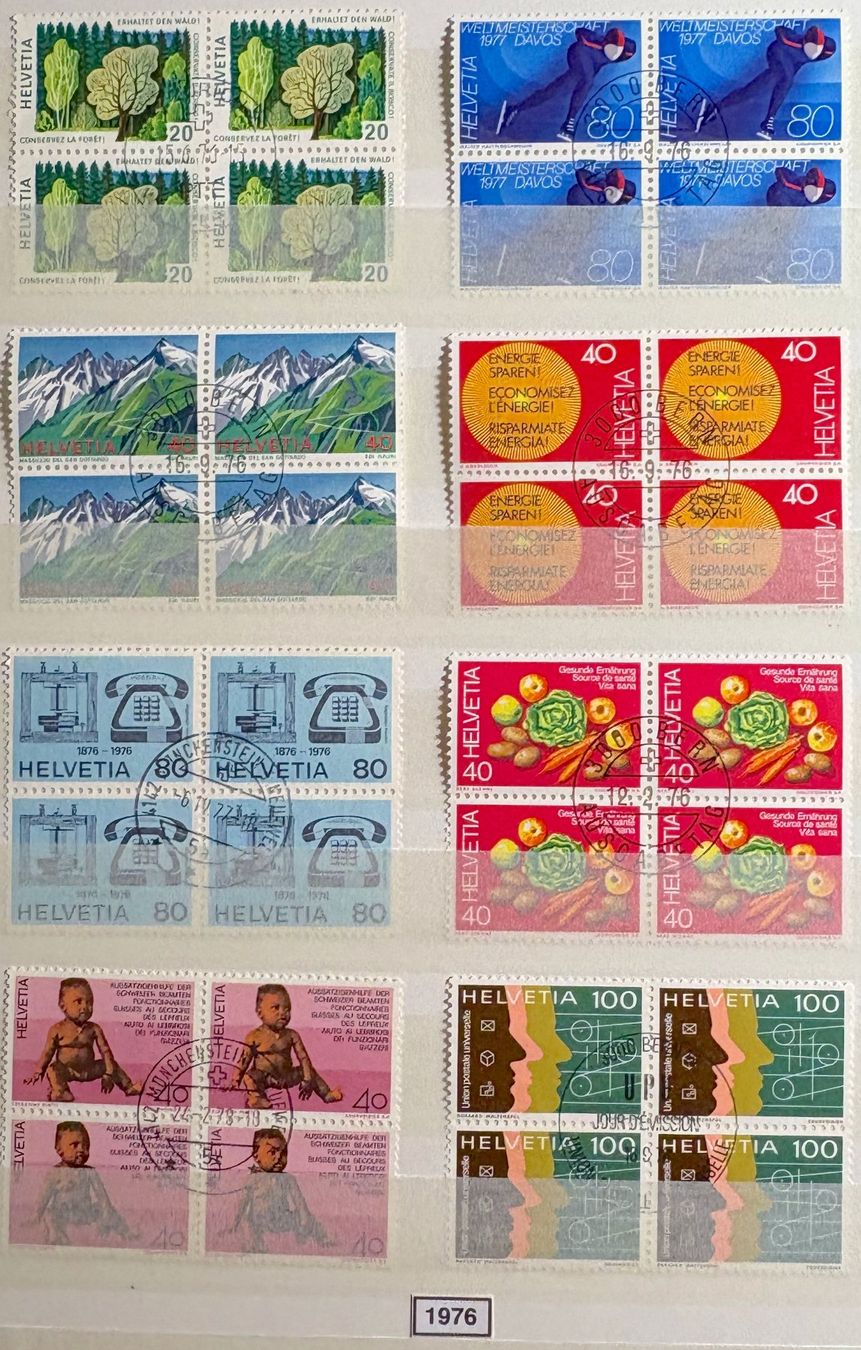 Tutti i francobolli: Timbres suisses 1976 Par 4 – Usato da Lausanne venduto da Cabessa