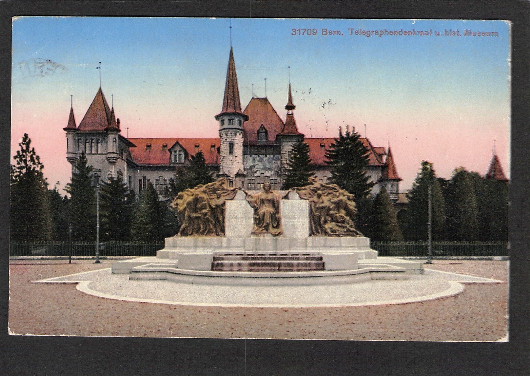 Cartoline postali: AK Bern , Telegraphendenkmal , Museum – Usato da Reichenburg venduto da ibiza18