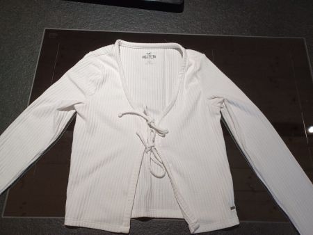 Hollister Strickjacke, weiss, Grösse S - ideal für Frühling!