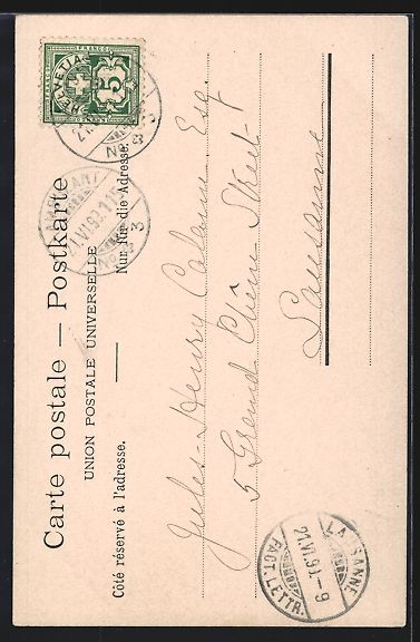 Cartoline postali: AK Morges, L'Arsenal, 1899 – Usato da Berlin venduto da bartko-reher 1