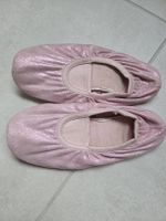 Gymnastikschläppli, 34/35, Täppeli, rosa/Glitzer Schuhe