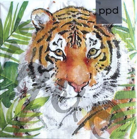 Tovaglioli: Serviette tropical tiger (1290) 2Stk. – Nuovo (secondo la descrizione) da Schlatt TG venduto da kreativ-atelier