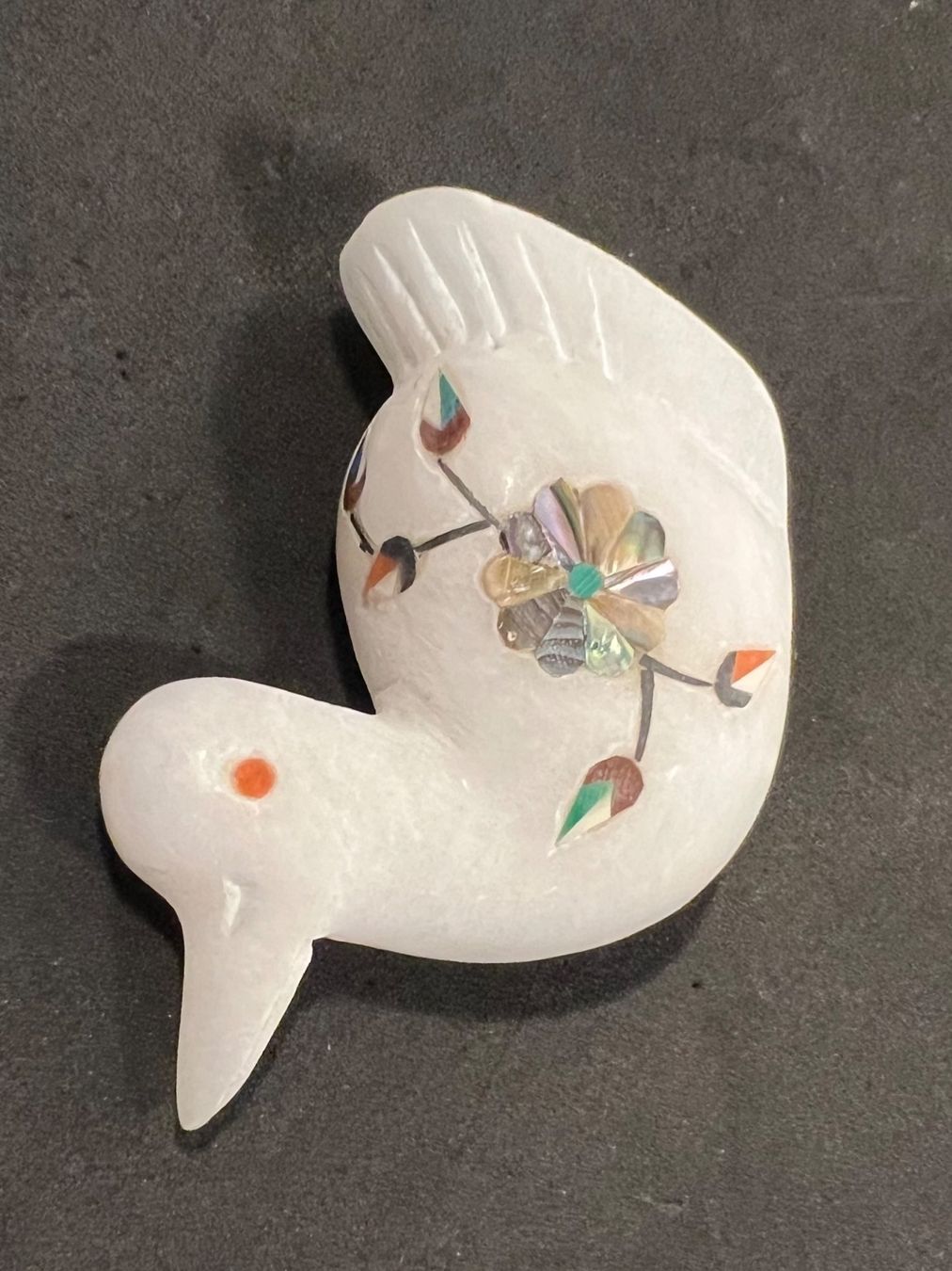Figuren: Figurine oiseau  marbre incrusté pierres, Agra, Inde – Neu (gemäss Beschreibung) aus Genève von DELIRBEADS 7