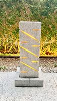 Granit Totem Gartenlampe beleuchtet, Giannini Graniti