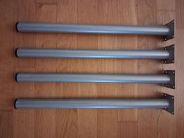 Tischbeine Tischfuss Eisen 4er Set gebraucht grau