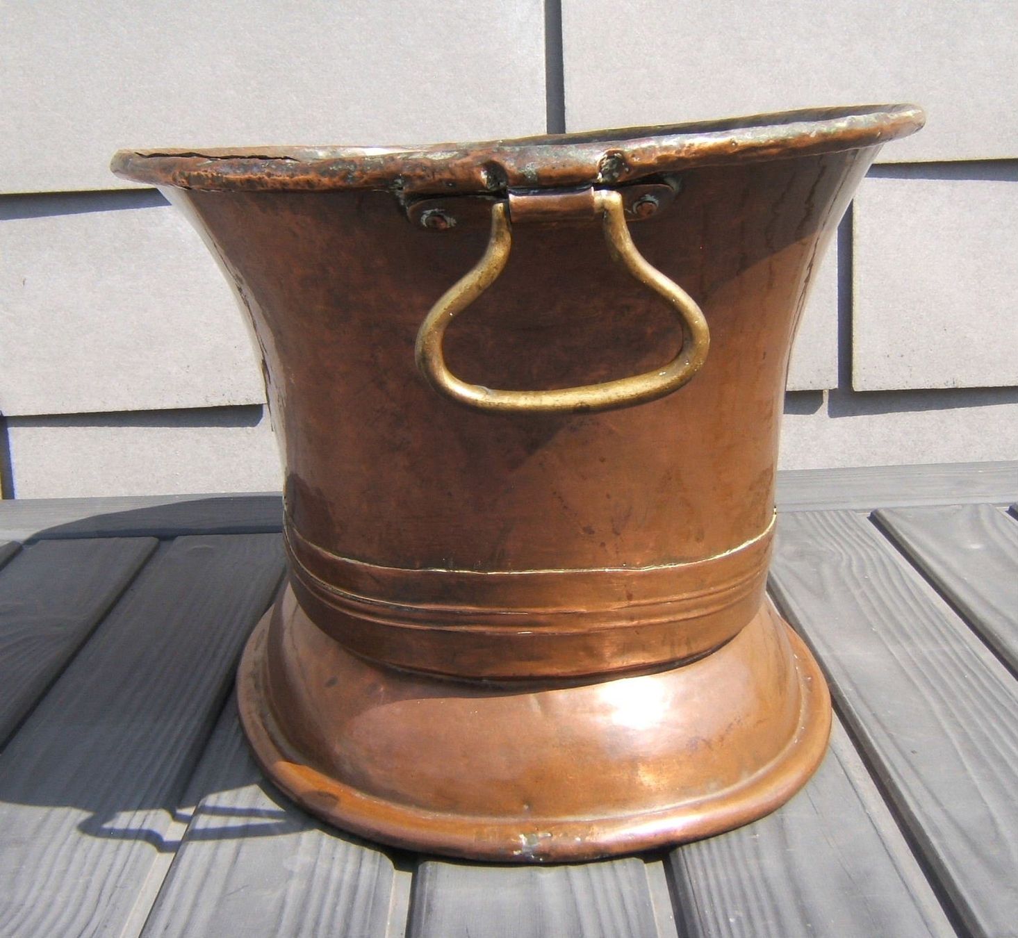 Pentole: GROSSER, ALTER KUPFER KESSEL MIT 2 GRIFFEN – Usato da Brunnen venduto da Nonne04 2