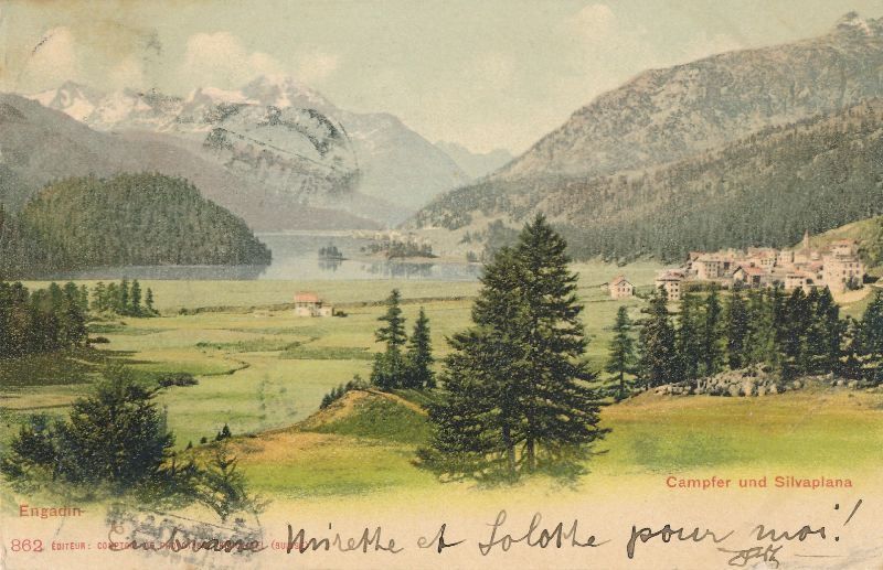 Ansichtskarten: Silvaplana - coloriert + 1901 – Gebraucht aus Emmenbrücke von teestube