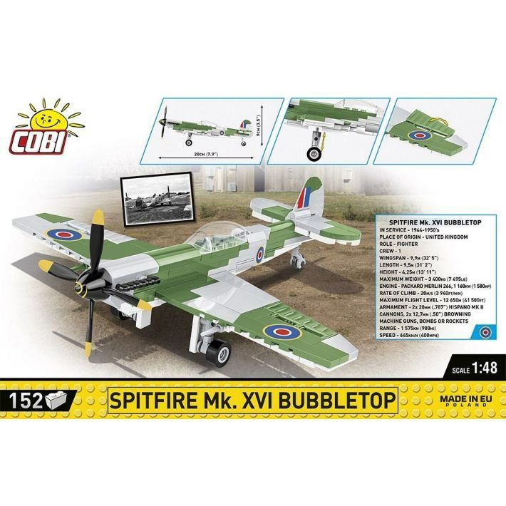 Cobi Kit di costruzioni: Cobi | 5865 | Spitfire Mk. XVI Bubbletop – Nuovo e nell'imballaggio originale da Schneisingen venduto da 500_to_moon 1