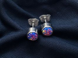 Ohrstecker aus Titanium mit Opal