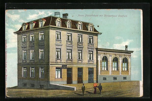 Cartoline postali: Erstfeld, Neues Postgebäude mit Konzert – Usato da Berlin venduto da bartko-reher