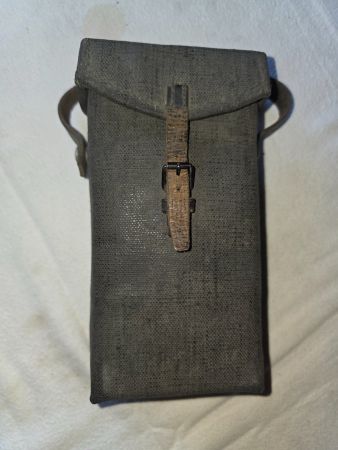 Tasche mit Lederriemen & Schnalle grau/schwarz > verm. WWII