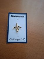 Anstecknadel Bombardier Challenger 350 Flugzeug Goldfarbe.