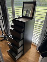 Kommode IKEA Malm schwarzbraun mit Spiegel