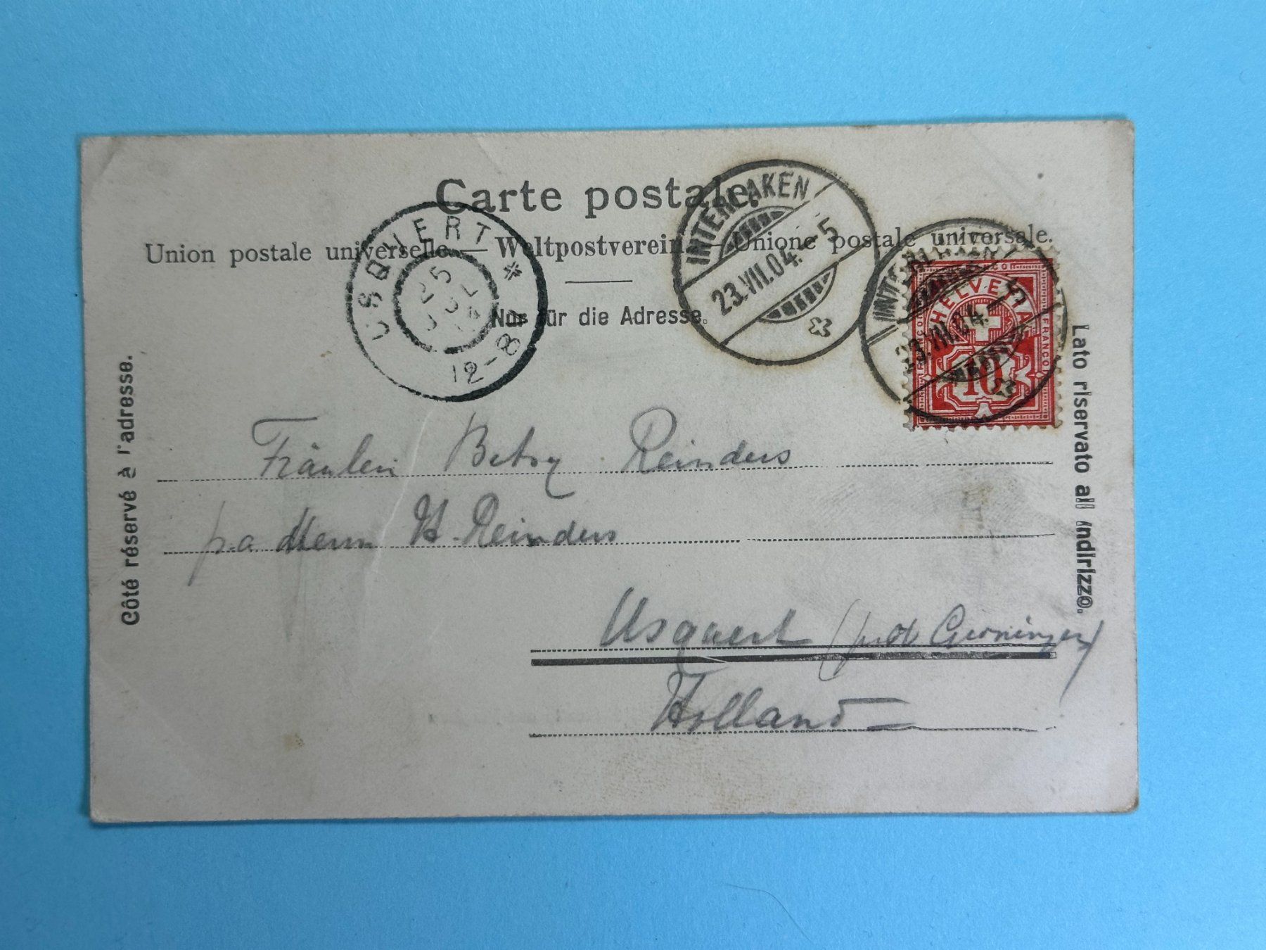 Cartoline postali: Interlaken, Höhematte mit Jungfrau – Usato da Steg VS venduto da _vinci_ 1