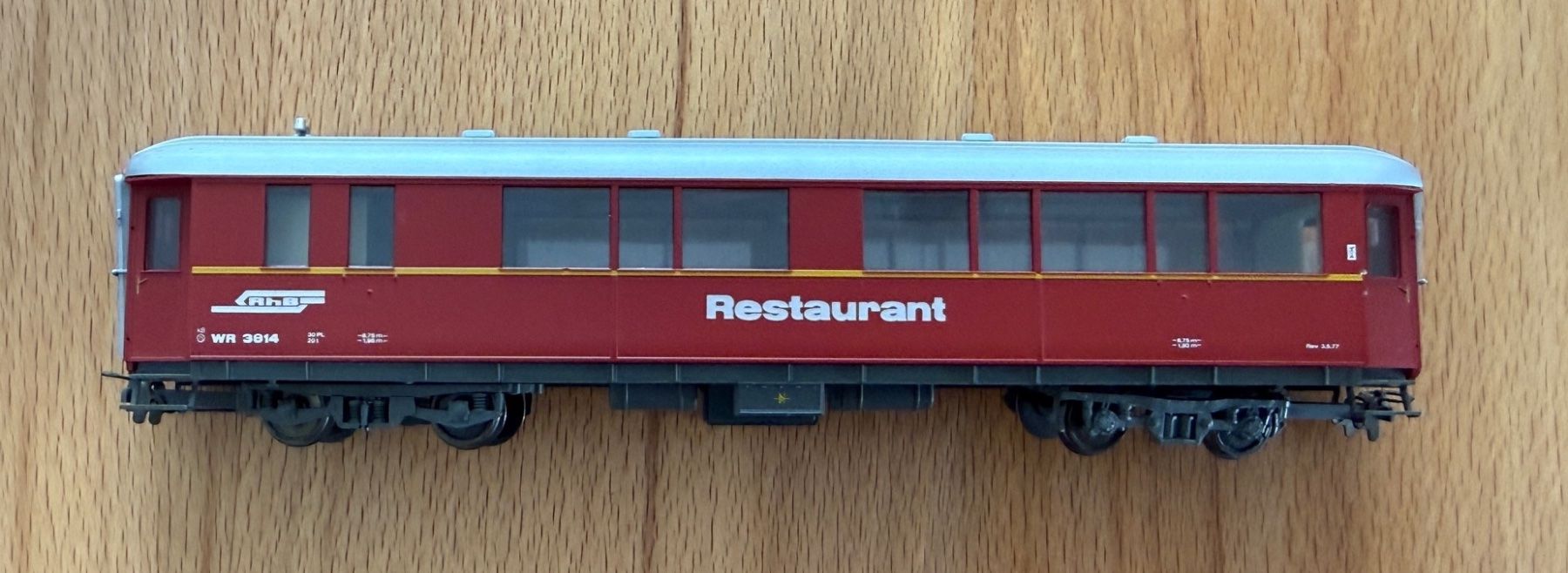 Bemo Modellini di ferrovie: Bemo RhB WR 3814  Restaurant rot – Usato da Samedan venduto da Gischpel25