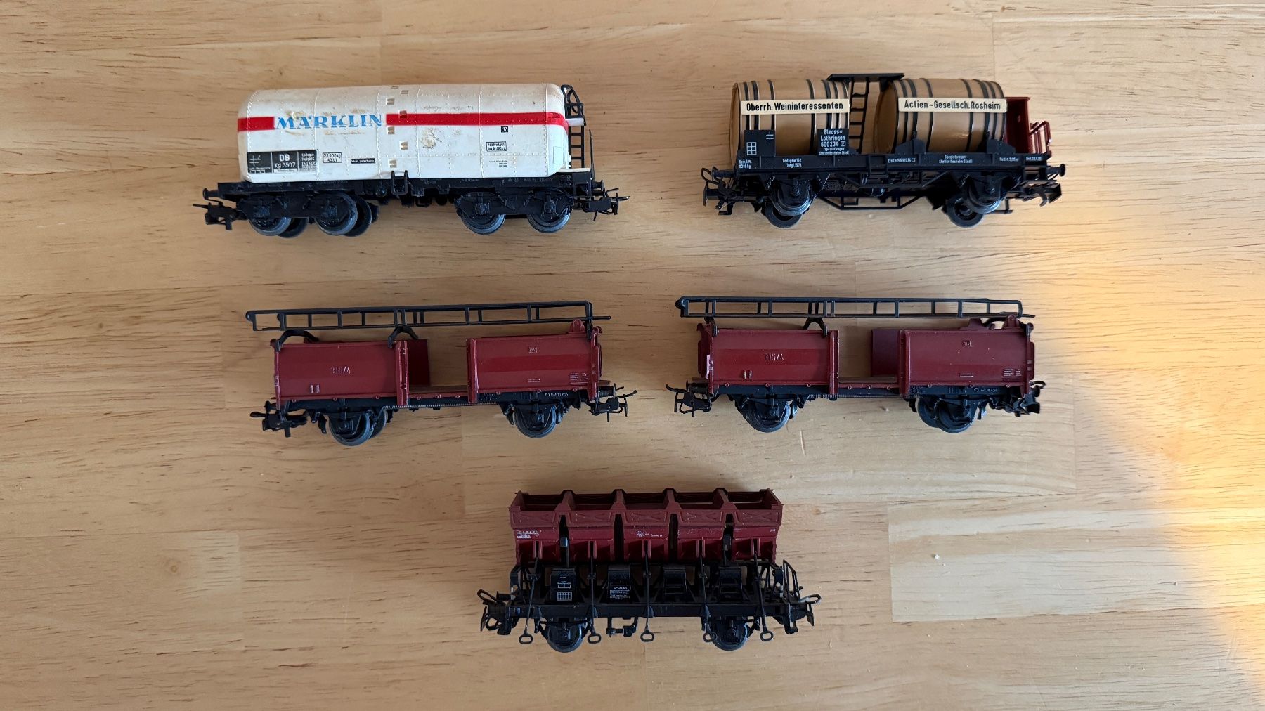 Märklin Modellini di ferrovie: Set mit 5 Güterwagen, Märklin – Usato da Zürich venduto da Wolfi72 1