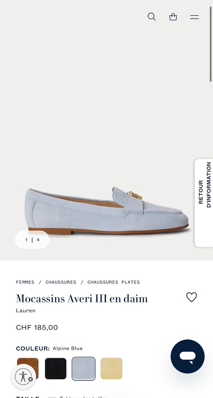 Ralph Lauren Scarpe da donna: Mocassins Ralph Lauren en daim – Nuovo e nell'imballaggio originale da Genève venduto da mag_phh7 2