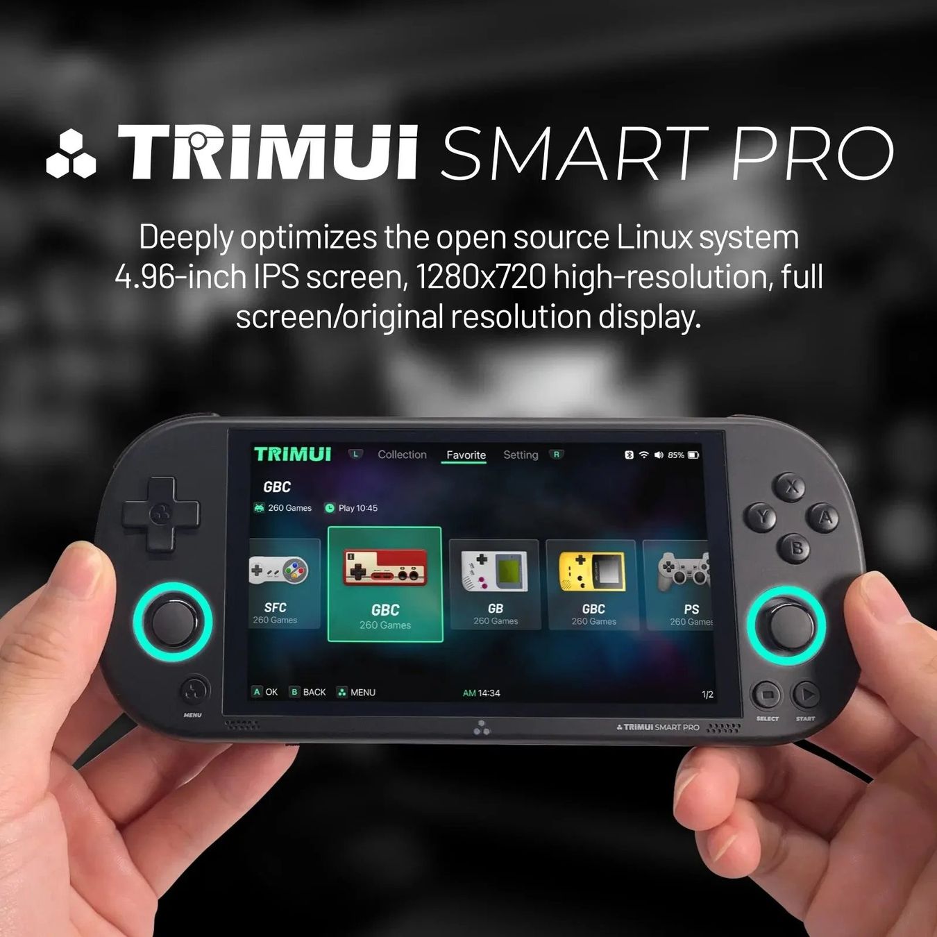 Konsolen: Handheld-Spiele konsole 4,96'' IPS-Bildschirm Linux-System – Neu und originalverpackt aus Genève von Top-Trend 3