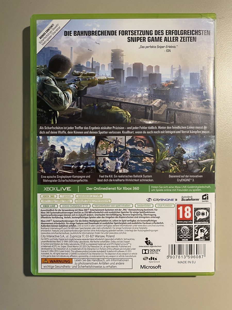 Microsoft Giochi: Sniper 2 Ghost Warrior für Xbox 360 – Usato da Thunstetten venduto da Virus_33 2