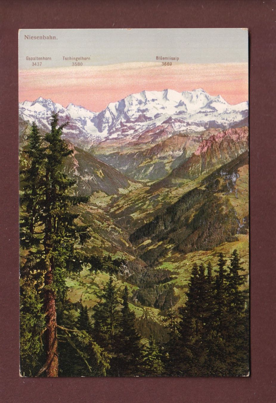 Cartoline postali: NIESENBAHN - Blümlisalp – Usato da Pully venduto da nicecards