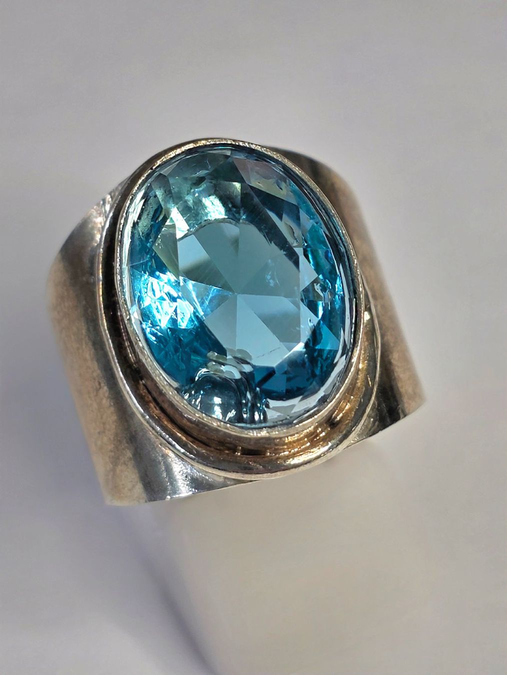 Bagues: Silber Ring mit blauem Stein – Neuf (Voir description) à Zürich par adriben 8