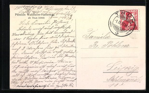 Cartoline postali: Heiligenschwendi, Haltenegg, Pension Wal – Usato da Berlin venduto da bartko-reher 1