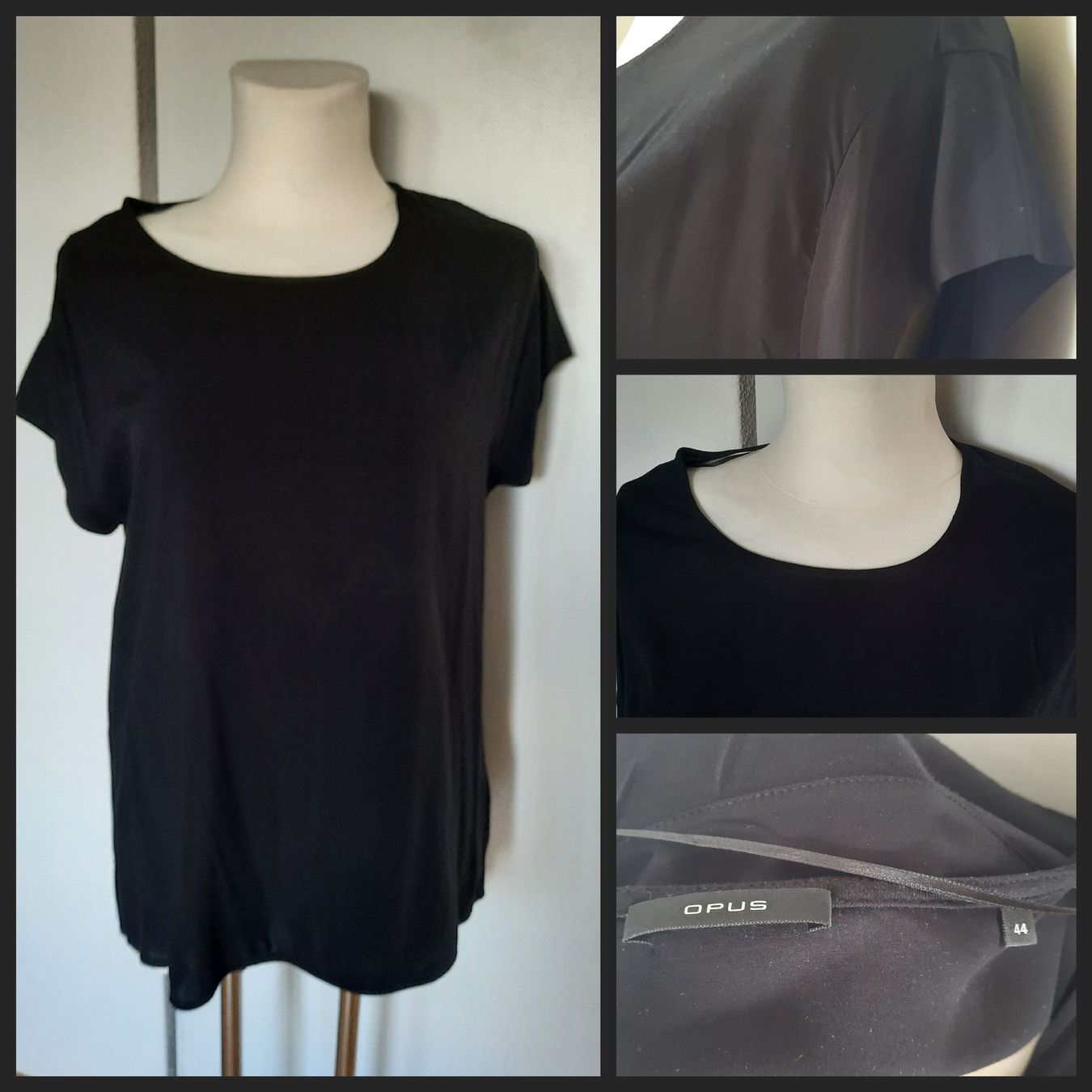 Opus Camicette: ***OPUS*** Blusenshirt schwarz Gr 44 – Usato da Wädenswil venduto da H2H_Secondhandshop