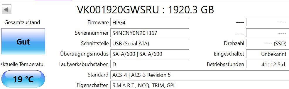 Samsung Dischi rigidi: Samsung PM883 1.92TB 2.5" SSD SATA-III – Usato da Amriswil venduto da hardware_uschi 1