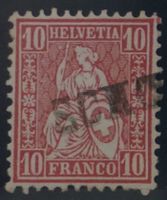 CH - Sitz. Helvetia - Zst. Nr. 38 - Stabstempel Schötz