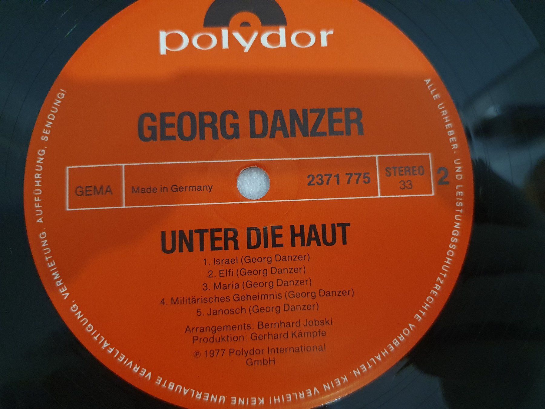 Dischi in vinile: Georg Danzer – Unter Die Haut – Usato da Uster venduto da Vinyl-Leidenschaft 7