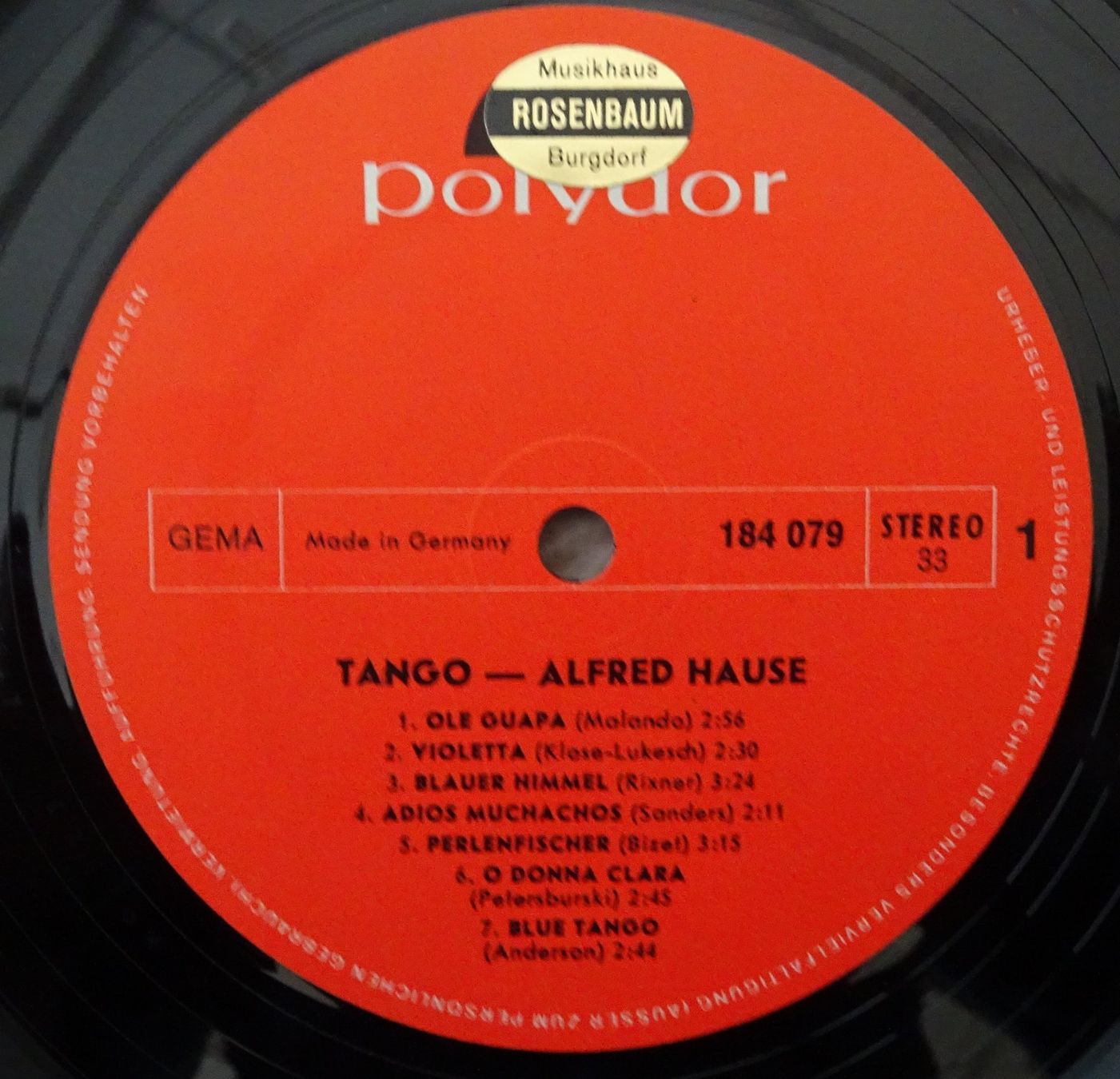 Vinyles: Alfred Hause TANGO – D'occasion à Langenthal par calicut 2